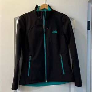The North Face Women's Black and Teal Ski Jacket